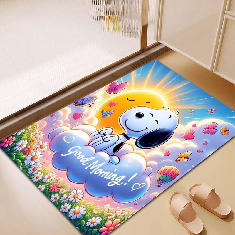 3D Snoopy anti-slip rug, suitable for living rooms, bedrooms, game rooms, sofas, home décor, doormats