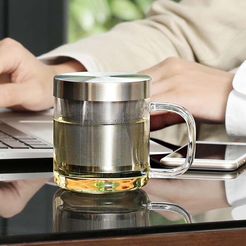 304 Stainless Steel Glass Tea Infuser Mug