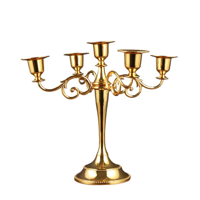 Europäischer dreiköpfiger Luxus-Kerzenständer für romantische Kerzenlicht-Dinner