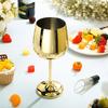 Stainless Steel Stemmed Wine Glasses 350 ml, Unbreakable Wine Glass Goblets, Gift for Men and Women, Party Glasses - 350 ml (Gold)