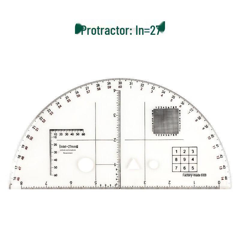 Military Artillery Geographic Coordinate Protractor