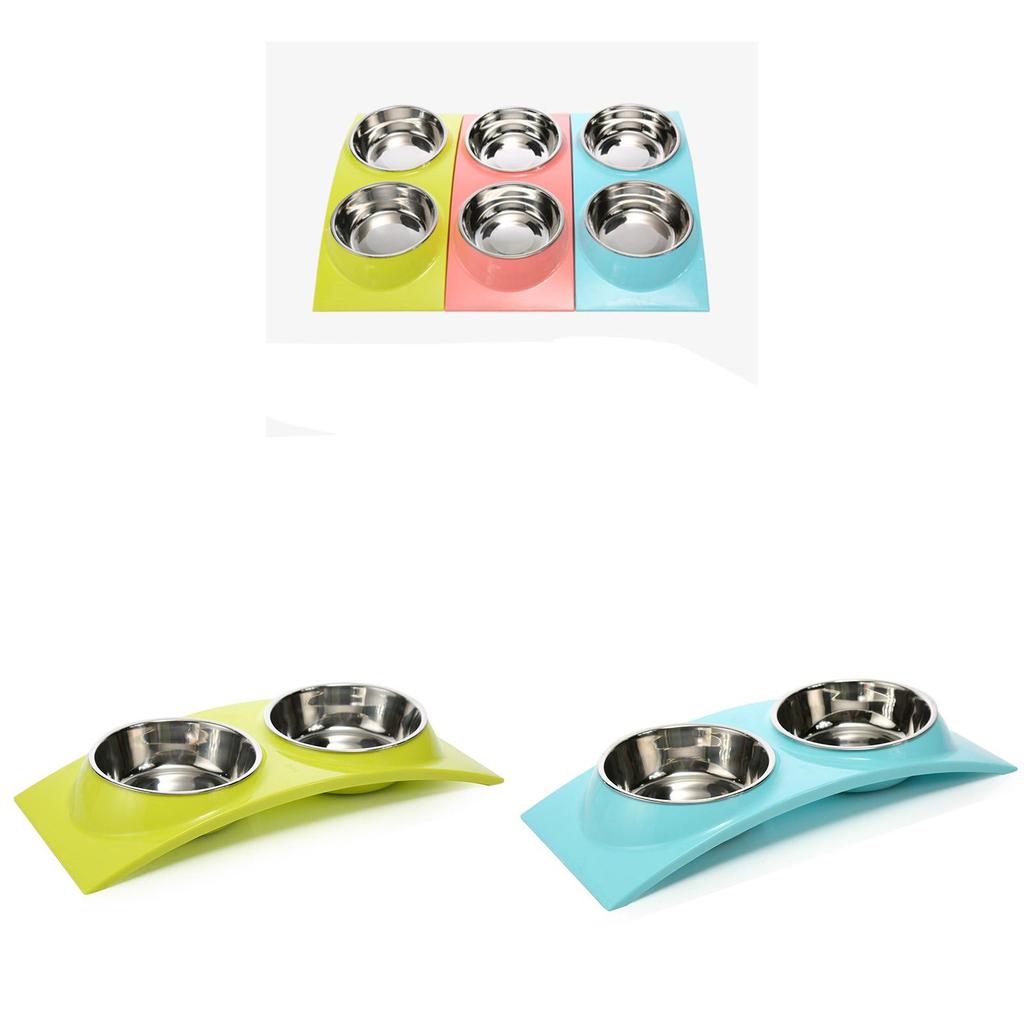 Premium Quality Double Food Water Pet Feeding Bowl For Puppies And Kittens With Non-slip Design