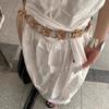 Floral Leather Waist Rope Vintage Dress Jeans Belt Niche Women's Belt  Waist Decoration