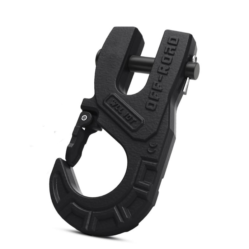 3/8" Tow Winch Hook Vehicle Winch Hook 32000Lbs Capacity Ergonomic Clevis Clip 10T Winch Hook for Truck Trailer