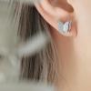 Stylish Frosted Butterfly Jewelry Set - Necklace, Stud Earrings, and Ring