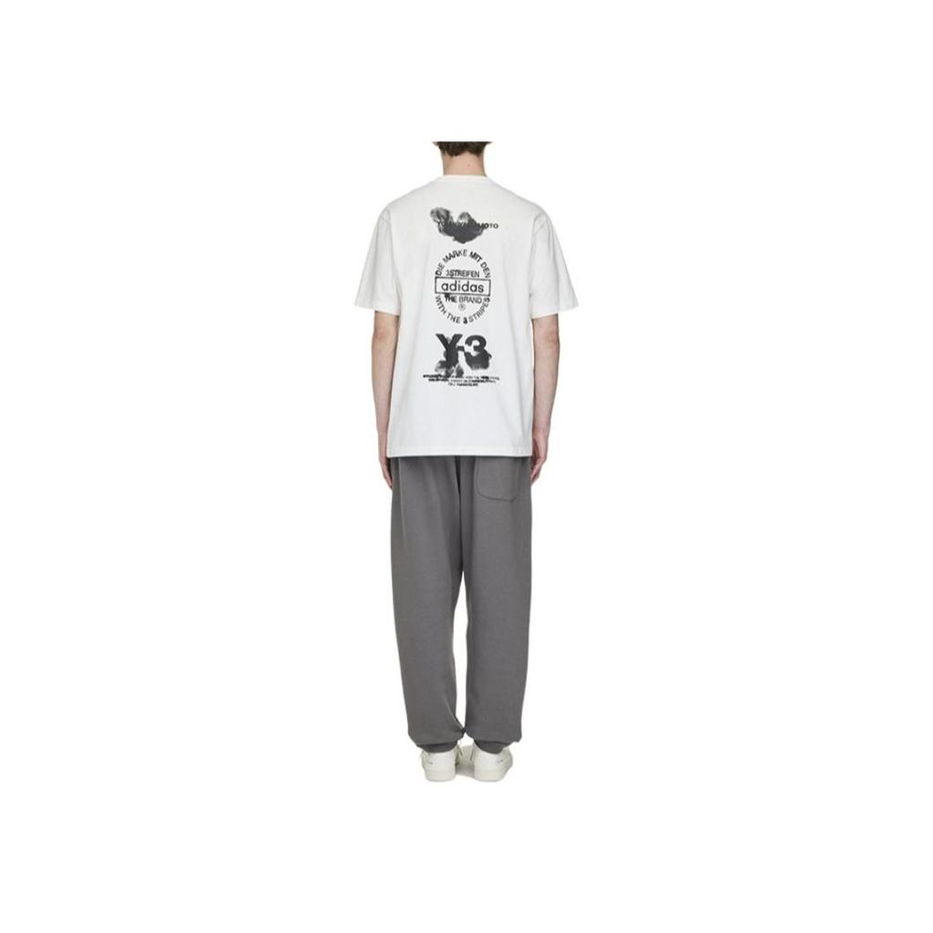 Y-3 Graphic Short-Sleeve Tee Core White Women Tops JZ0712