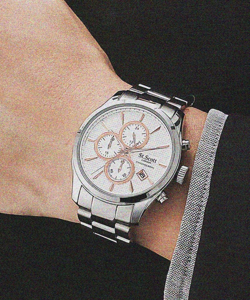 Seinteuseukoteuleondeon St3054M Chronograph Men'S Metal Watch