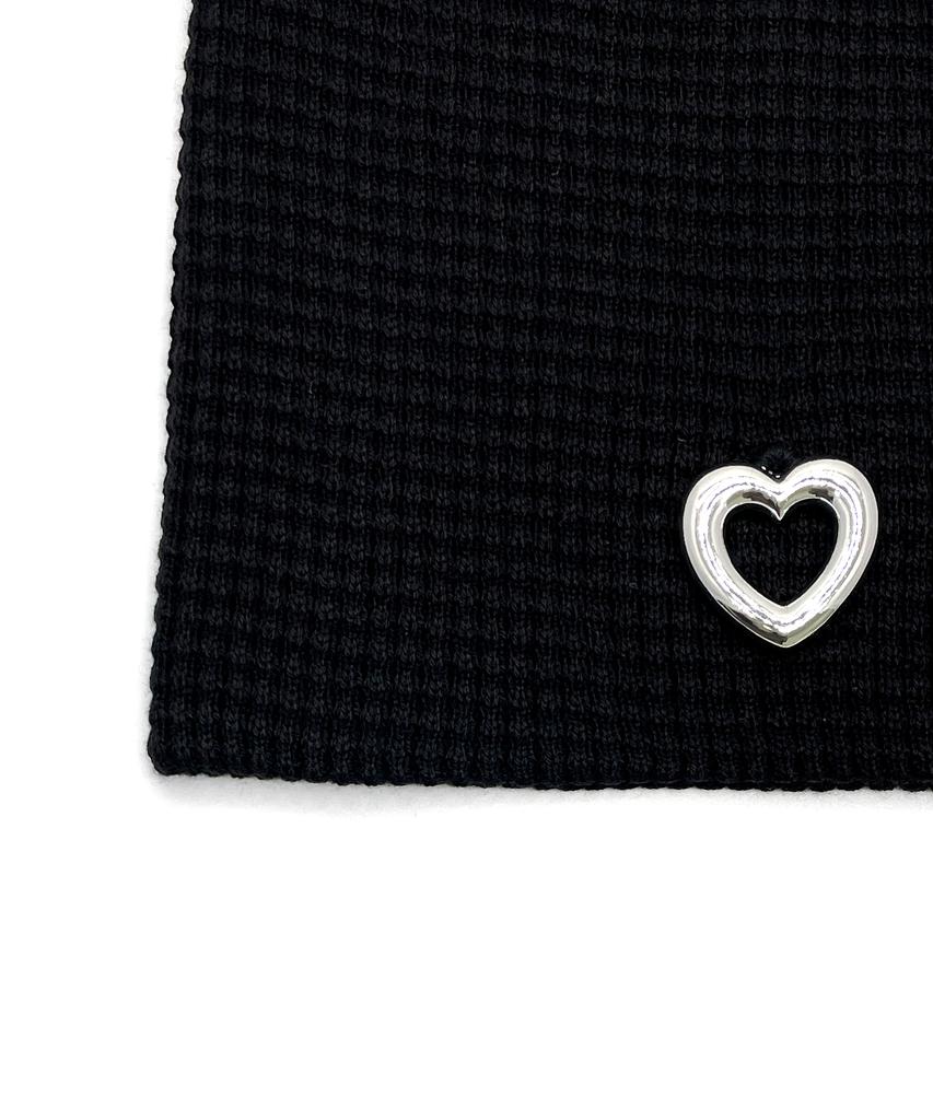 OTHER-worldly Heart Summer Knit Beanie [Black]