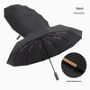 Popular 60-Rib Extra-Large Fully Automatic Black Dual-Use Umbrella for Students & Adults - Custom Logo Option Available