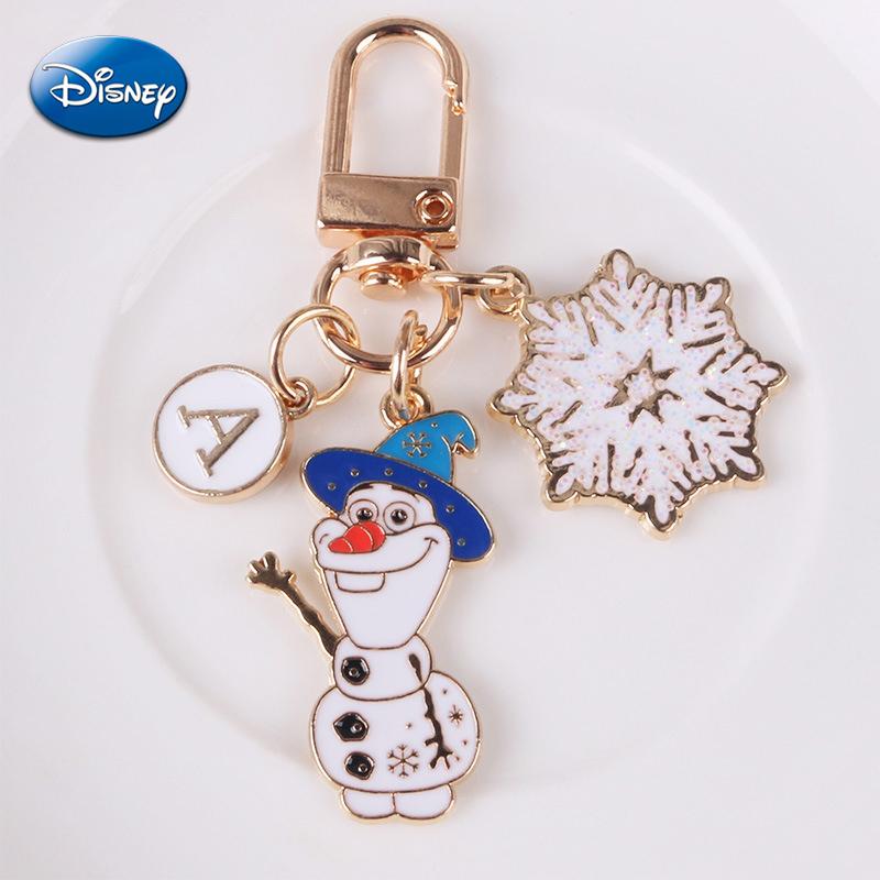 Disney Frozen Snowman Olaf Creative Cute Keychain Fashion Car Keys for Girls Pendant Women Trendy Bag Keyring Kids Small Gifts