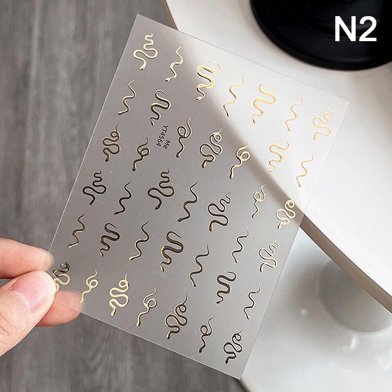 

1Pcs Snake Year Nail Art Patch Nail Art Decorations Nail Charmsnail Parts Diy Manicure Accessories Figure Stickers as the picture