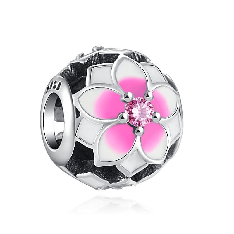 New Copper Charm Fit Original Bracelet Accessories Women Jewelry Spring Flower Lucky Four-Leaf Clover Sunflower