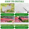 2m Garden Lawn Ground Edging Fence Outdoor Grass Border Fencing Plastic Yard Landscape Pathway DIY Decorative