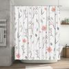 Vintage Floral Bath Curtain Waterproof Shower Room Decoration for Bathroom Accessories
