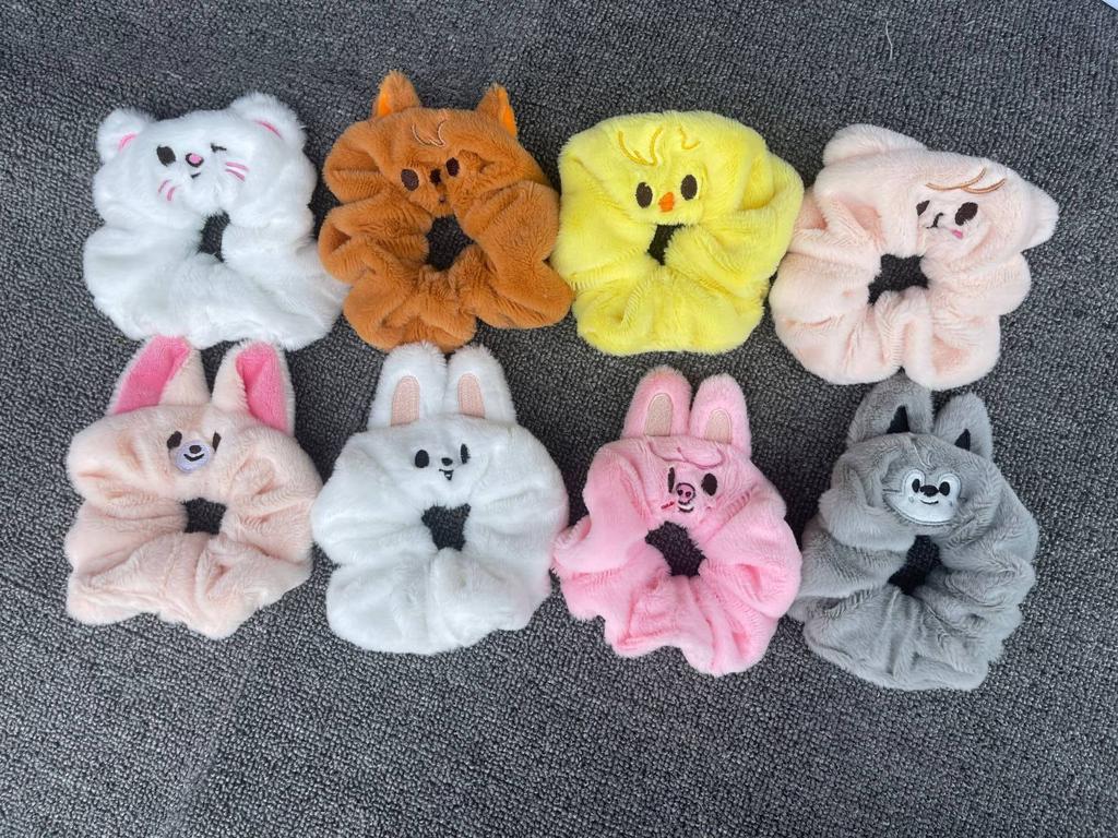 Muñeca Skzoo Straykids Coreano Goma para el pelo Wolfchan Leebit Dwaekki Hanquokka Jiniret Bbokari Diadema Disfraz de Concierto para Fans Scrunchie