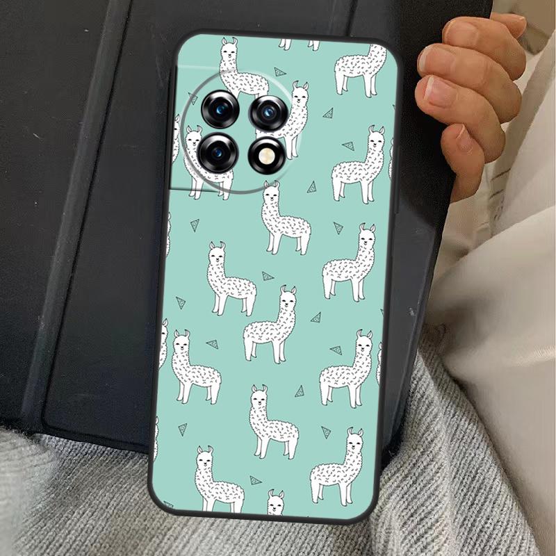 Llama Alpaca Pattern Case For OnePlus 11 10 9 8 Ace Pro 11R 9RT 10T 8T OnePlus Nord N20 N10 2T CE 2 Lite Cover