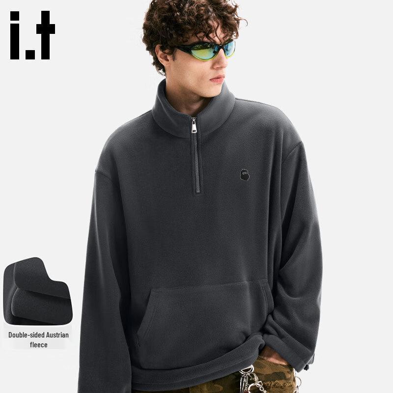 

Fingercroxx Men s Embroidered Half-Zip Fleece Pullover 3XL