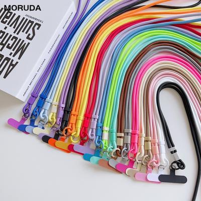 Laccetto Lungo Colorato Regolabile per Cellulare Candy Colore Solido Collana a Tracolla Cinturino Anti-Perdita per Telefono Universale