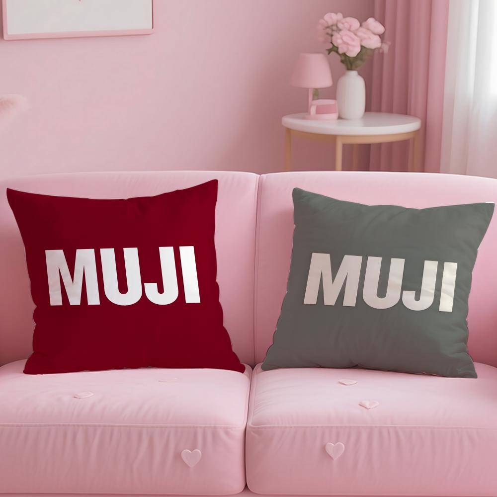 classic lifestyle brand MUJI Cushion Cover Soft & Easy-Wash Pillow Case – Versatile for Couch, Bed, Travel and Office