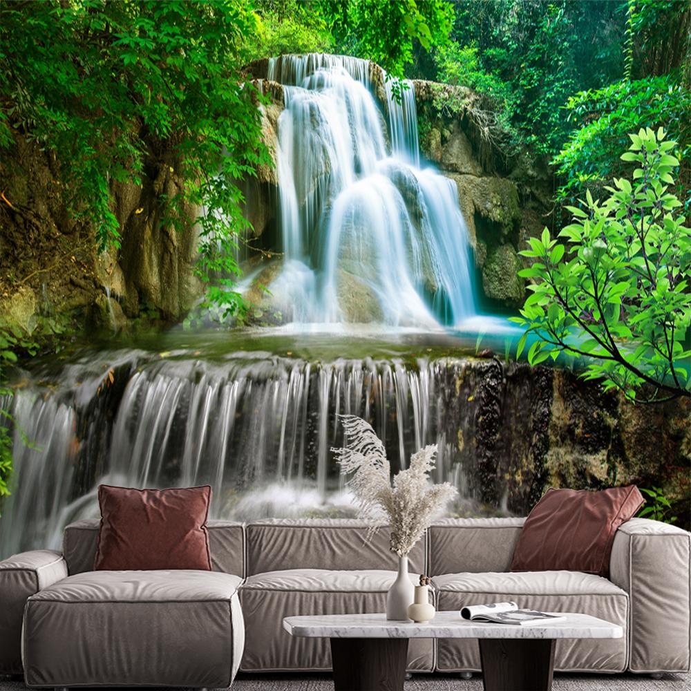 3d Mountain Waterfall Wallpaper Spring Small Waterfall Wall Mural Natural Landscape Wallpaper Home Decor