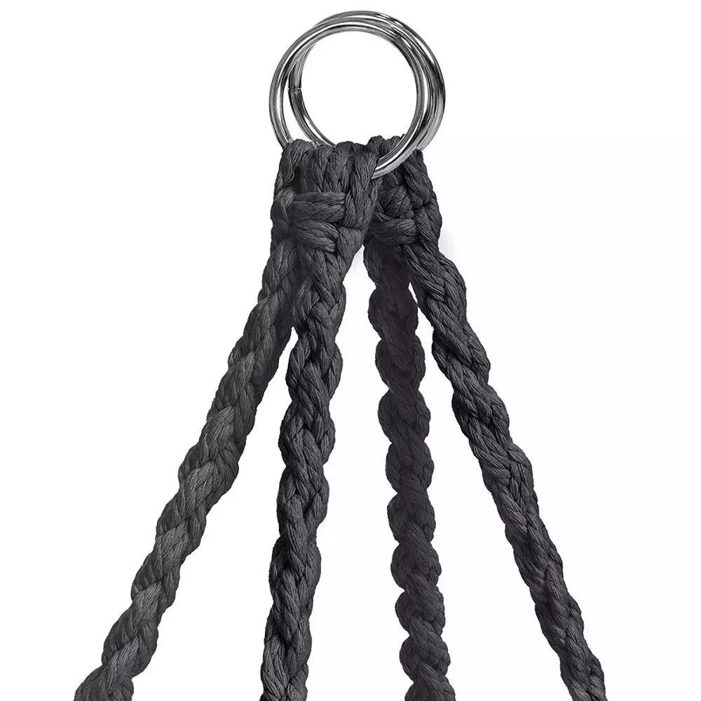 Nordic Style Cotton Rope Hanging Chair with Tassels – Indoor/Outdoor Swing for Balcony and B&B