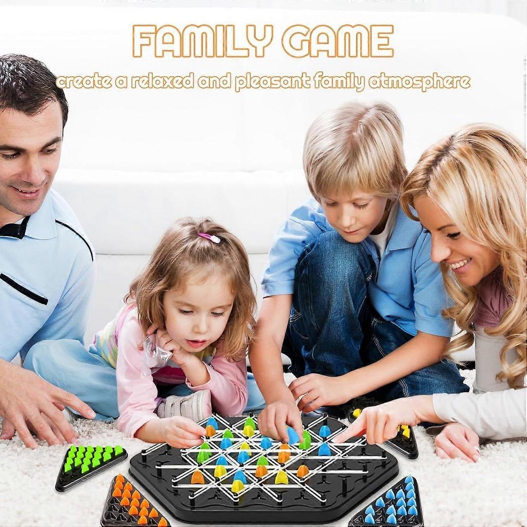 Triangle Board Game Territory Capture Family Game,Chain Triggle Chess Brain Teaser Strategy Puzzle Toys 2 To 4 Players,6 Years Old and Above Boys Girl