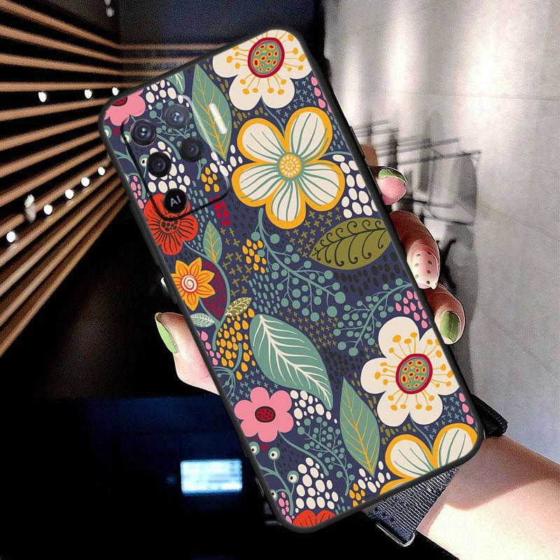 Floral Charm Secret Garden Case For Oppo A5 Pro A15 A17 A57 A77 A18 A38 A58 A78 A98 A94 A74 A54 A16 A76 A96 A40 A60 A80