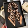 Luxury Square Scarf For Women Elegant Ladies Hijab Neckerchief Soft Stain Imitation Silk Scarves Leopard Print Shawl For Travel