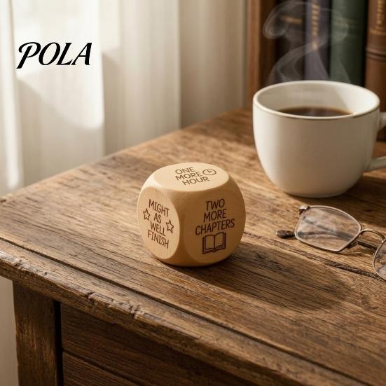 Natural Wood Dice 1/2Pcs Wooden Reading Decision Dice, 6-Sided Decision-Making for Burr-free Bookworms, Theme Decider Gift Lovers