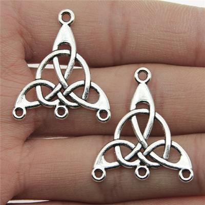 10pcs 25x29mm Antique Silver Color Porous Earring Connector DIY Jewelry Findings Accessories Charms