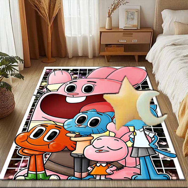 Gum-ball's Amazing World Floor Mat for Living Room, Game Rooms, Office, Bedroom, Office Floor Mat Playful Design, Christmas fan gifts