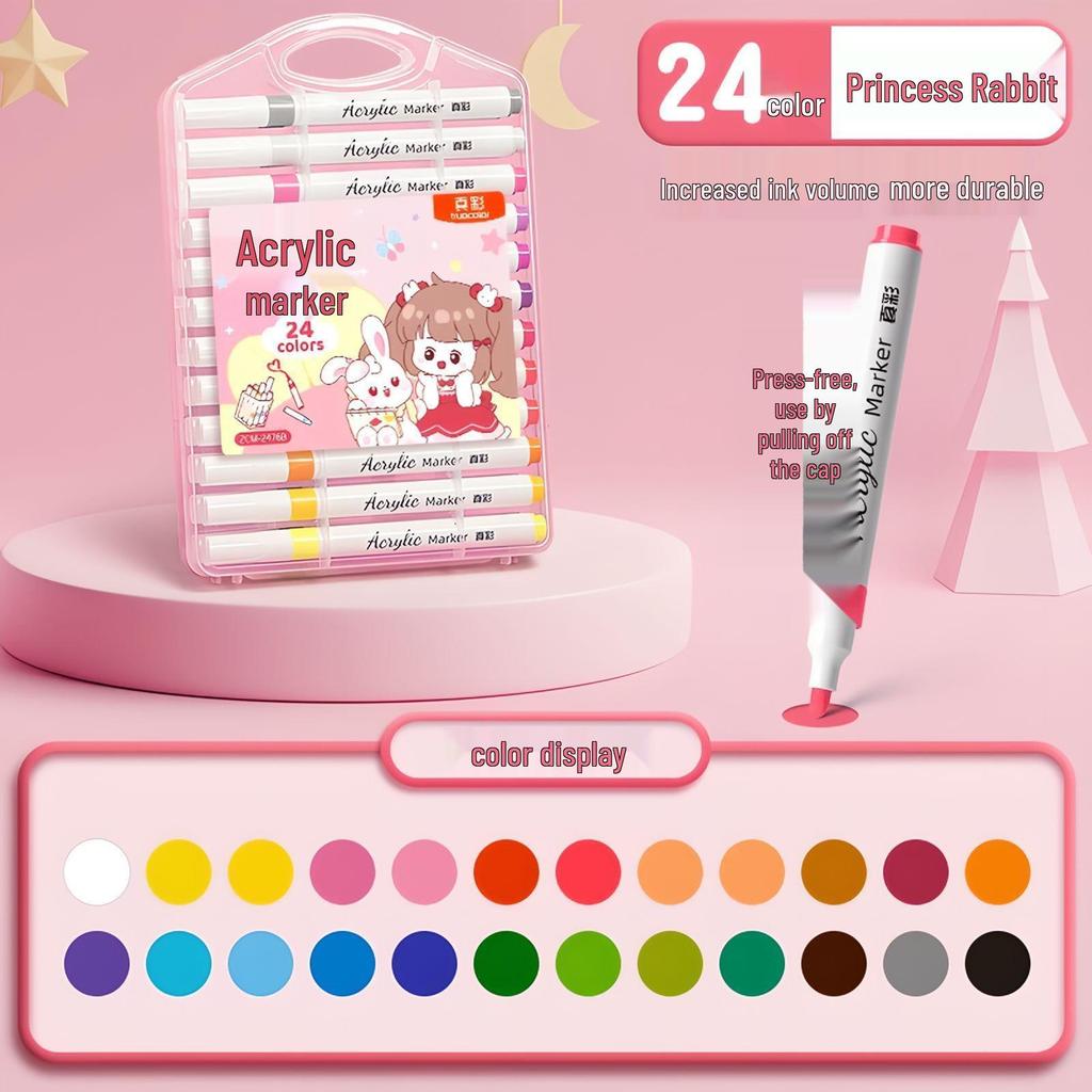 Non-Toxic True Color Astronaut Acrylic Marker Pen - Washable Brush for Children's Graffiti Art