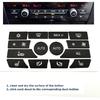 AtticZone AC Button Stickers Dash Panel Control Repair Decals Compatible with BMW 3 Series 5 Series 7 Series (5 Series 2009-2015)