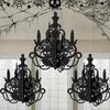 3PCS Halloween Haunted House Hanging Decoration 30/35CM Glitter Chandelier Swirl Ceiling Hanging Decor Set