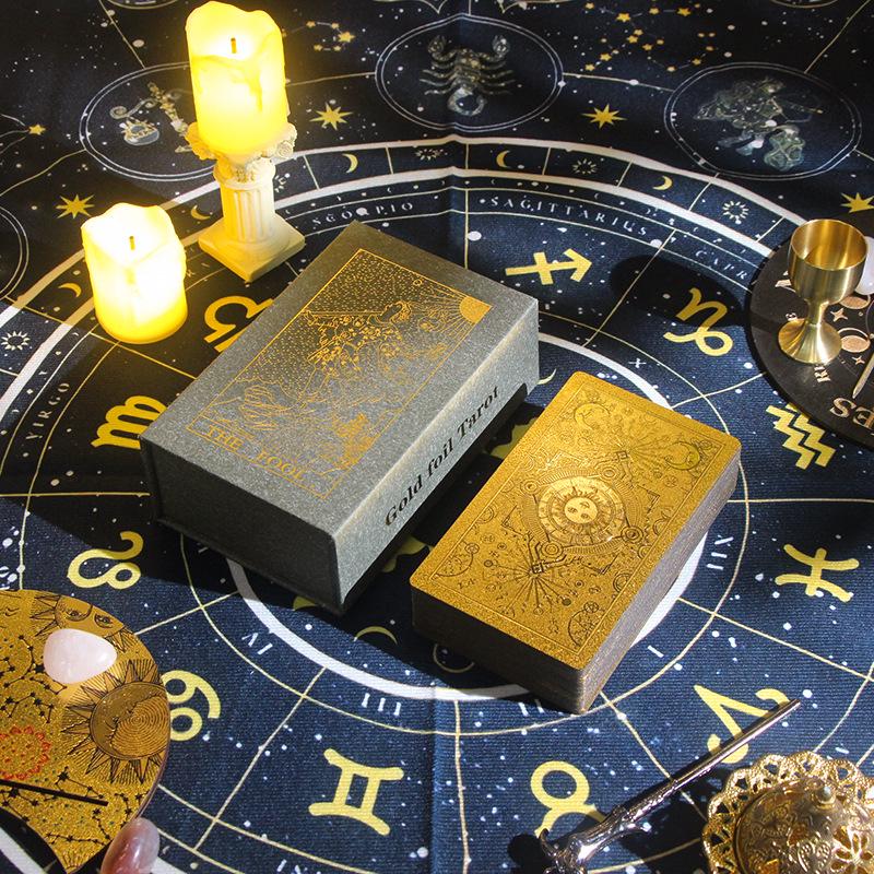 Rider-Waite Tarot Deck: Beginner-Friendly, Hot Stamped, Waterproof PVC Cards for Card Games.