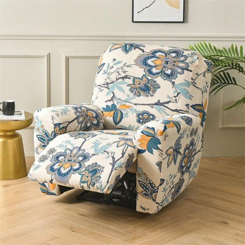 Nordic Geometric Recliner Sofa Cover Elastic Floral Single Armchair Sofa Slipcovers Lazy Boy Relax Chair Cover Sofa Slipcover