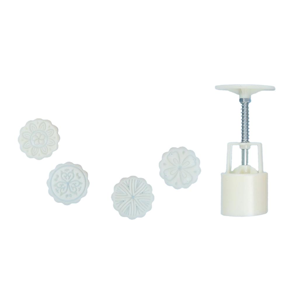 Mooncake Stamps DIY Mooncake Molds Plastic Mooncake Tool Hand Pressure Plastic Material Baking Accessories for Kitchen