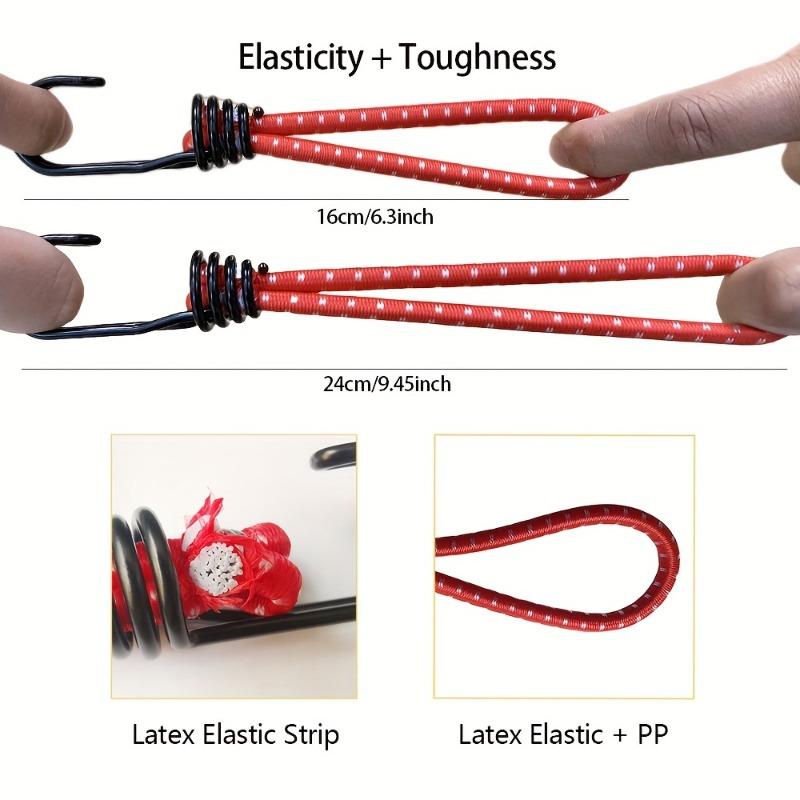 5pcs Tent Elastic Rope Cord Hook, Separable,Elastic Rope Outdoor Camping Canopy Tarp Tent Fixing Cord String Hooks Additions