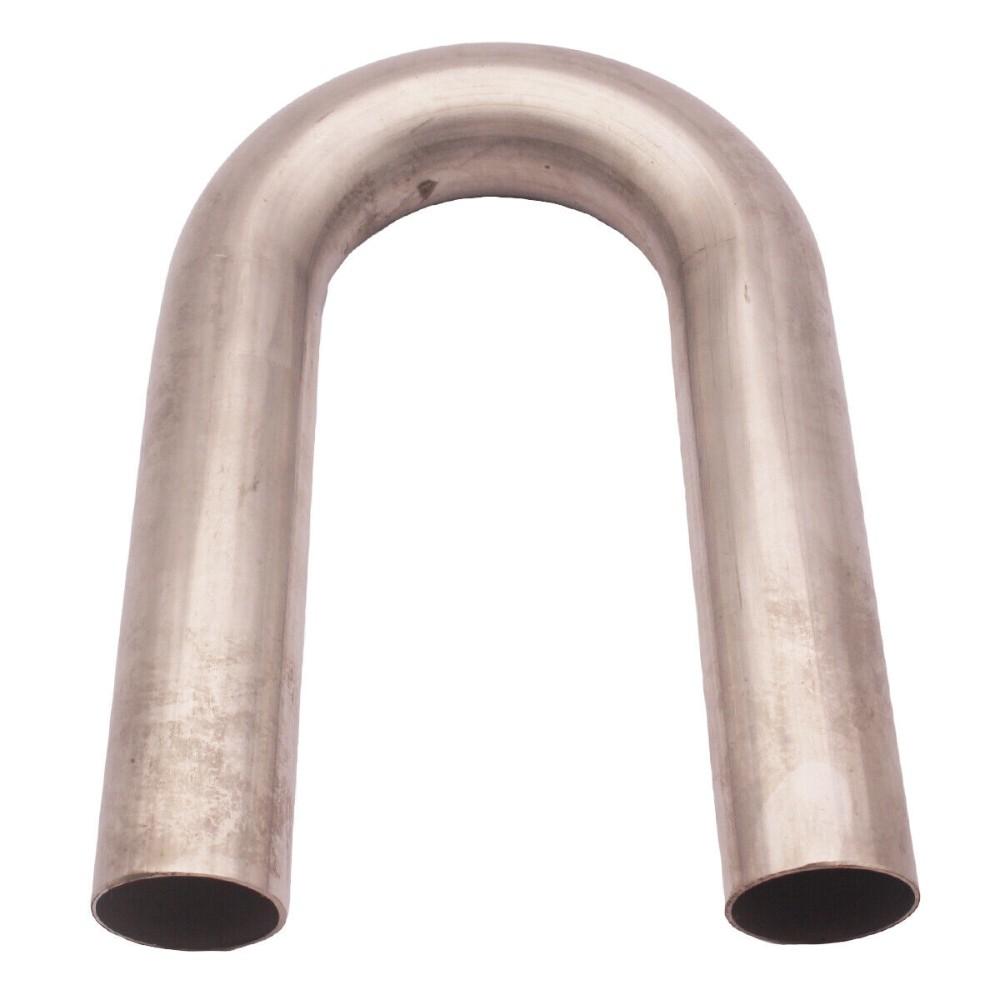 1.5 Inch OD 38mm Stainless Steel 180 Degree Exhaust Mandrel U Bend Custom Tube Pipe Kit Sliver