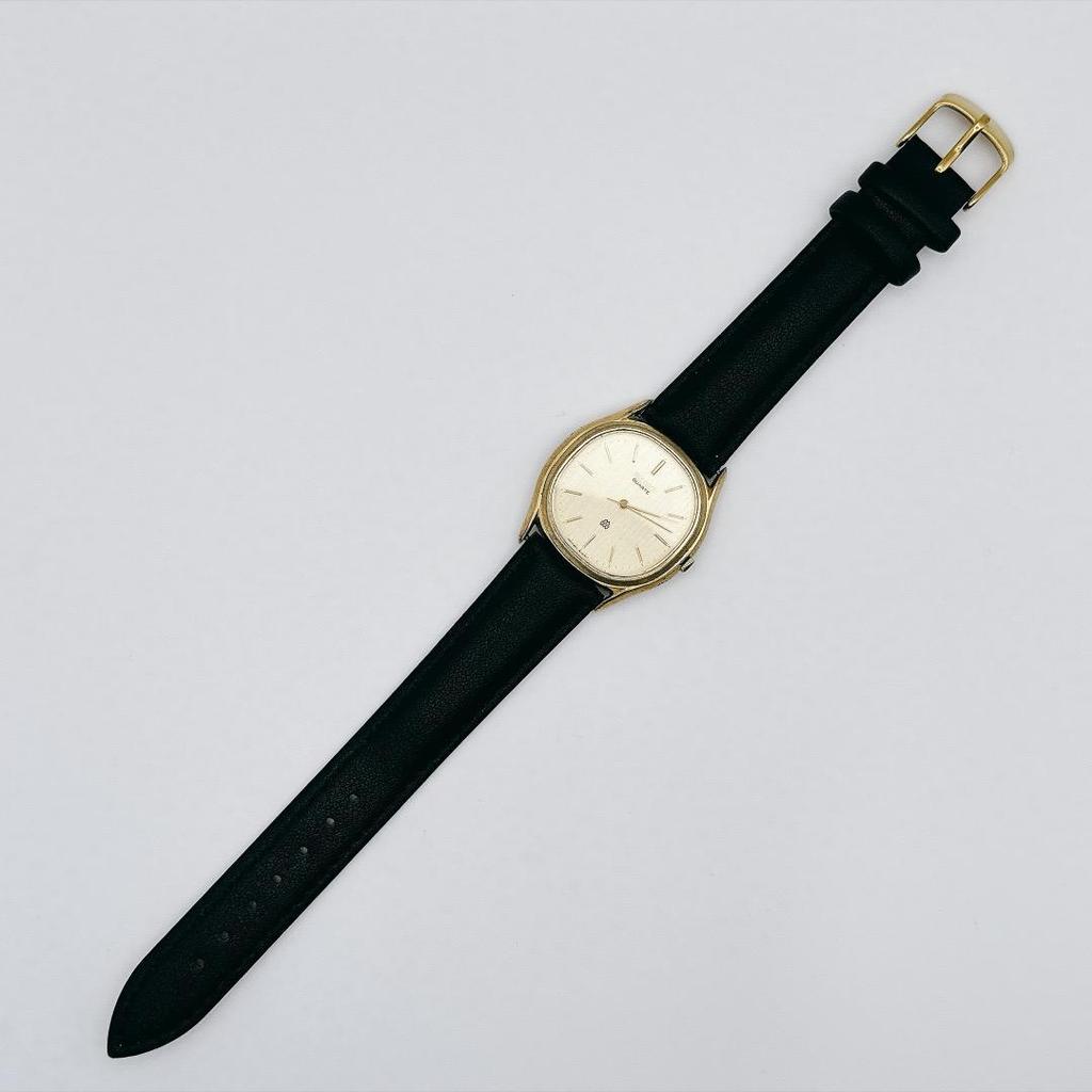 Used vintage SEIKO Twin Quartz men's watch gold thin working