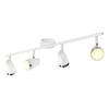 Plafonnier - NETTLIFE - Spot de plafond 4 ampoules - 16W LED - Orientable 350° - Blanc
