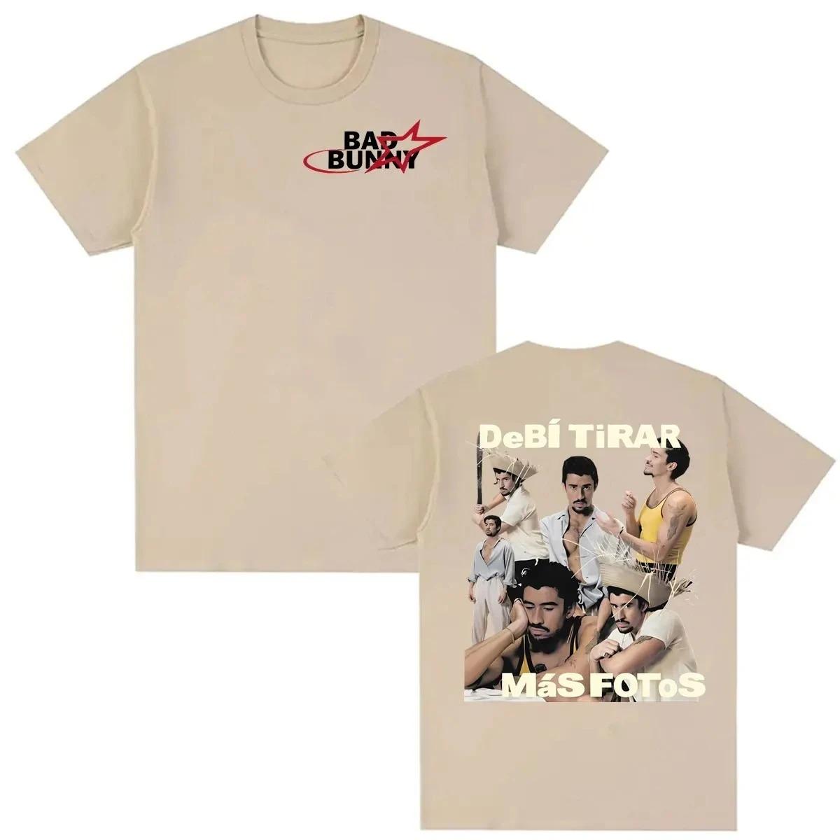 

Vintage Streetwear Bad Bunny DeBí TiRAR MáS FOTOS Album Black Cotton Unisex Graphic T-shirt XXXL