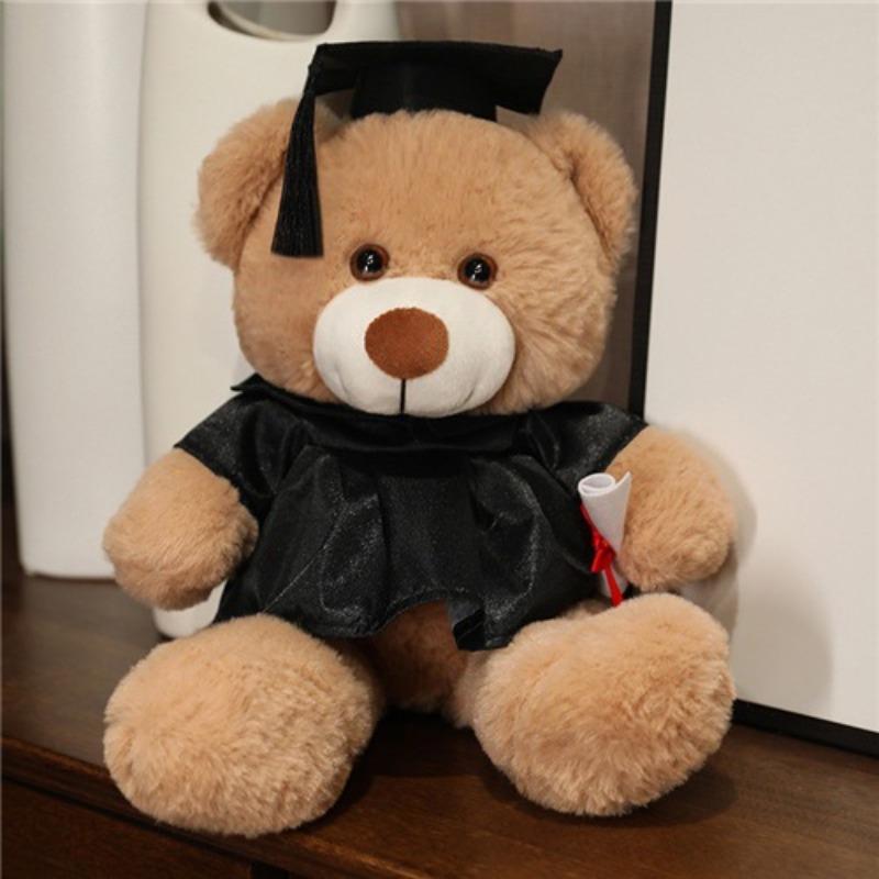 New Graduation Gift: Dr. Bear Plush Toy, Small Bear Doll, Plush Toy, Academic Gown Teddy Bear Doll
