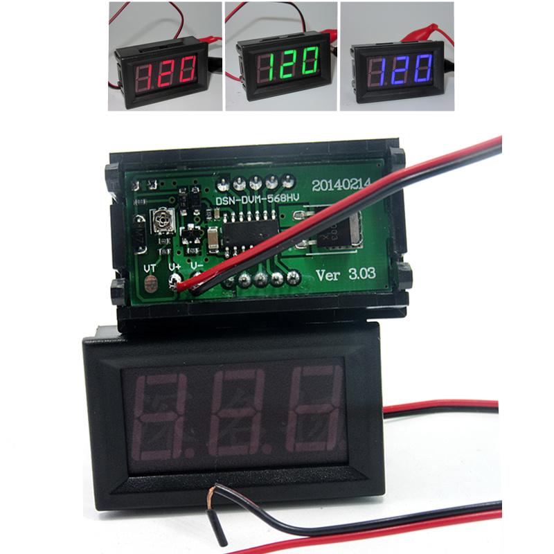 

5pcs Digital Voltmeter DC5-120V/DC 5V to 120v Digital Voltmeter Voltage Panel Meter
