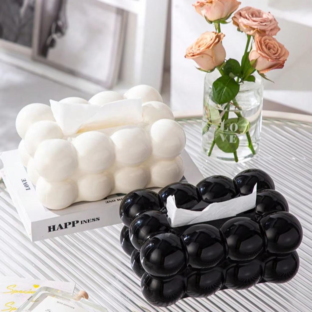 1 piece of light luxury style high value marshmallow tissue box home living room tissue storage box restaurant tissue box