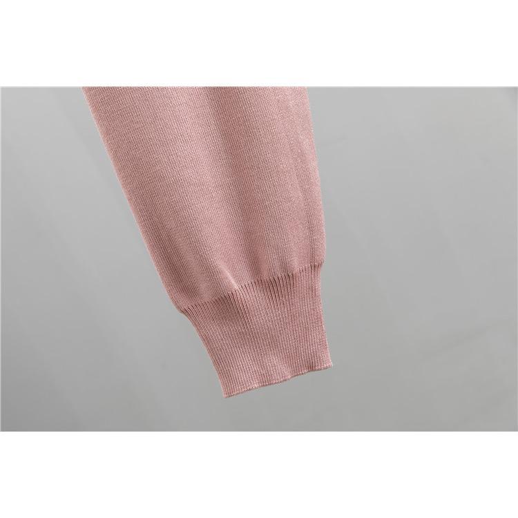 Vår og høst strikket dress for kvinner Kjærlighetsperler Temperament Mote Fresh College Style Strikkede toppbukser Todelt sett