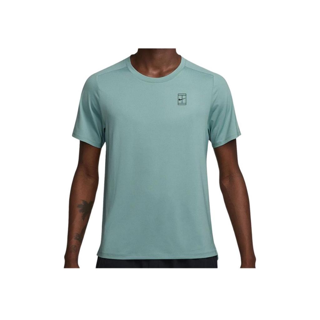Nike Solid Color Slim Fit Crew Neck T-Shirt Men Tops Light-Green FZ6911-017