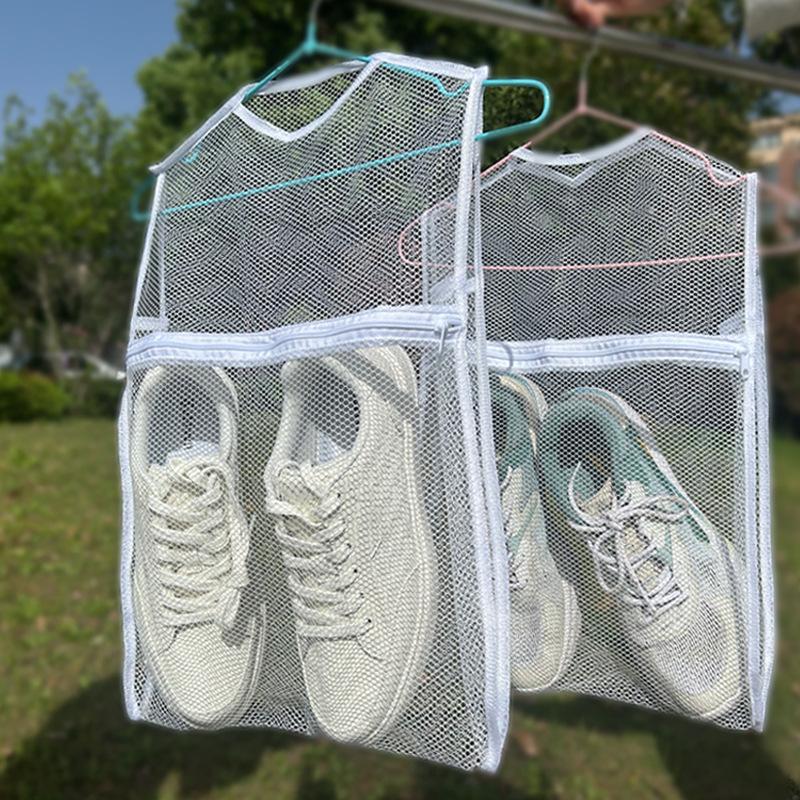 

Мешок для стирки кроссовок Прочная ткань Толстый слой Мешок для стирки обуви одежды Сетка для сушки на воздухе Многоразовый Для женщин мужчин 1PCS