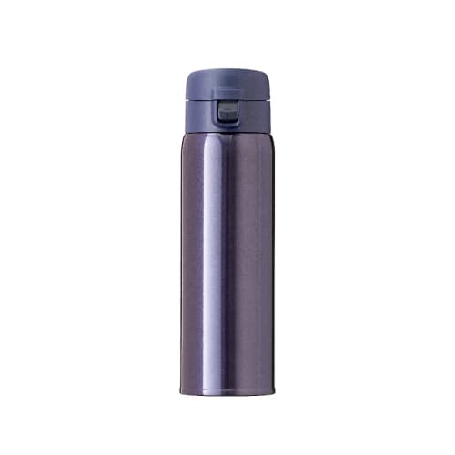 Atlas AW-601NV Water Bottle, 640ml Capacity, Cold/Hot Water Insulation, Lightweight, Vacuum Insulated, Double Stainless Steel, One-Touch Mug, Navy Blu