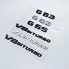 CUFNM1 2017 Flat Letters G63 G65 V8 Biturbo V12 Biturbo Emblem for Mercedes Benz AMG W463 Car Side Fender Trunk Nameplate Logo Sticker